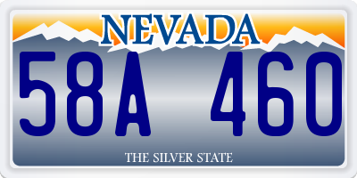 NV license plate 58A460