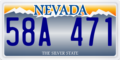 NV license plate 58A471