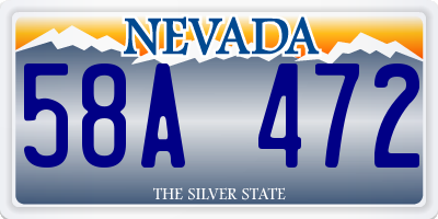 NV license plate 58A472