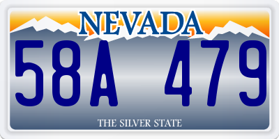 NV license plate 58A479