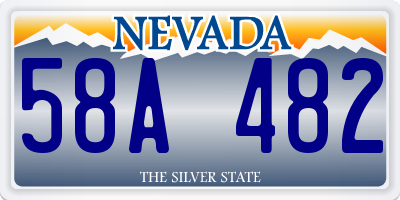 NV license plate 58A482
