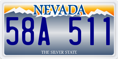 NV license plate 58A511