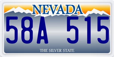 NV license plate 58A515