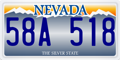 NV license plate 58A518