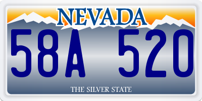 NV license plate 58A520