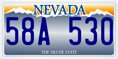 NV license plate 58A530
