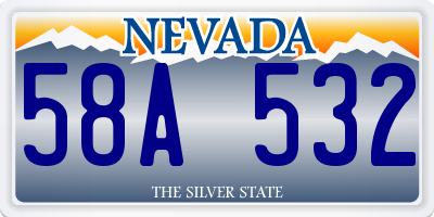 NV license plate 58A532