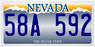 NV license plate 58A592
