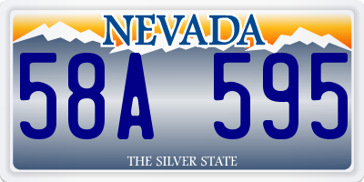 NV license plate 58A595