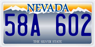 NV license plate 58A602