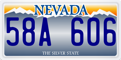 NV license plate 58A606