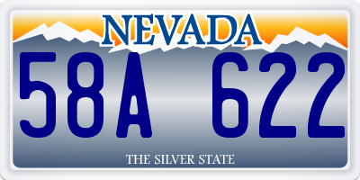 NV license plate 58A622