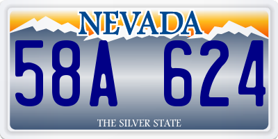 NV license plate 58A624