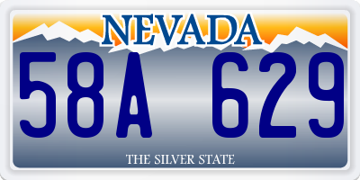 NV license plate 58A629