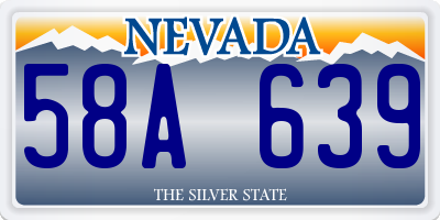 NV license plate 58A639