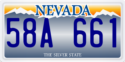 NV license plate 58A661