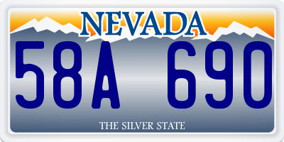 NV license plate 58A690