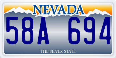 NV license plate 58A694