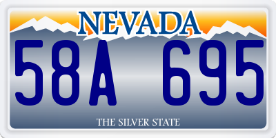 NV license plate 58A695