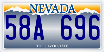 NV license plate 58A696