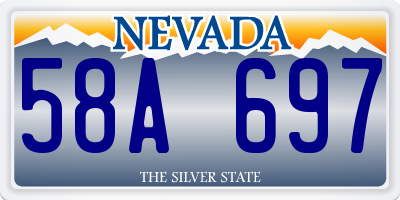 NV license plate 58A697