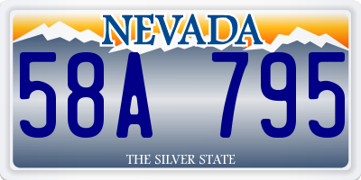 NV license plate 58A795