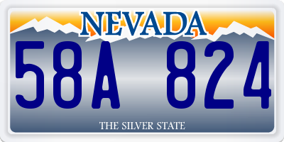 NV license plate 58A824