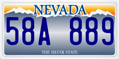 NV license plate 58A889