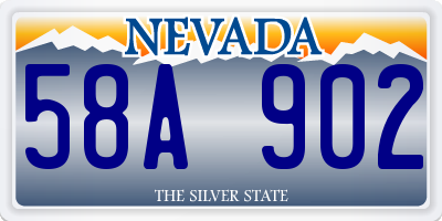 NV license plate 58A902