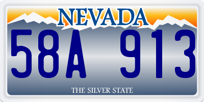 NV license plate 58A913