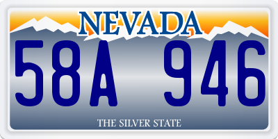 NV license plate 58A946