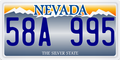 NV license plate 58A995