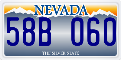 NV license plate 58B060