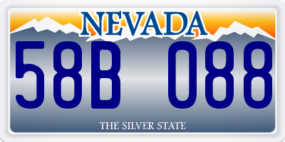 NV license plate 58B088