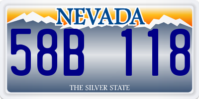NV license plate 58B118