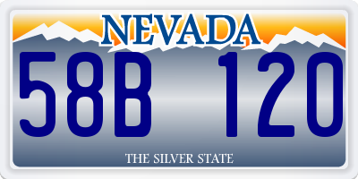 NV license plate 58B120