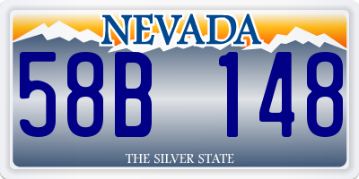 NV license plate 58B148