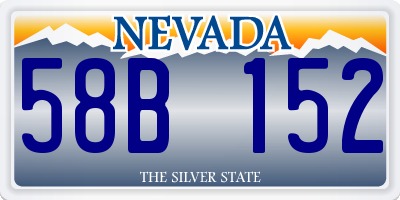 NV license plate 58B152