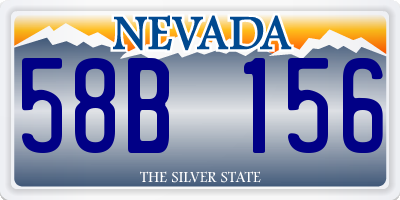 NV license plate 58B156