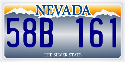 NV license plate 58B161