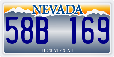 NV license plate 58B169