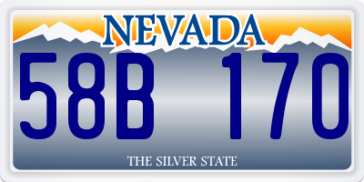 NV license plate 58B170