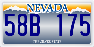 NV license plate 58B175