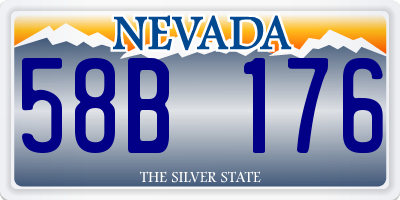 NV license plate 58B176