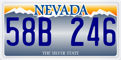 NV license plate 58B246