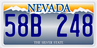 NV license plate 58B248