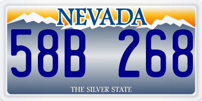 NV license plate 58B268