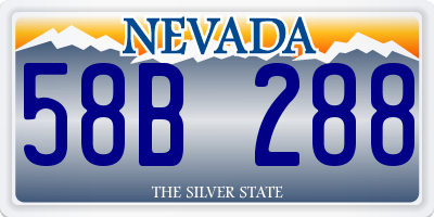 NV license plate 58B288