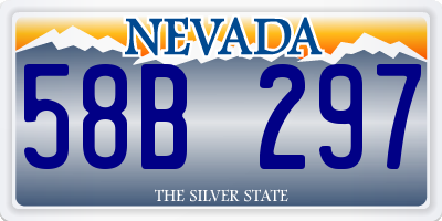 NV license plate 58B297