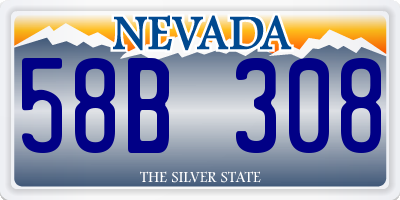 NV license plate 58B308